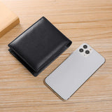 RFID Leather Men's Wallet Short Multi-card Bag