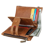 RFID Men's Leather Wallet Crazy Horse Casual Wallet