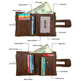 RFID Men's Leather Wallet Crazy Horse Casual Wallet