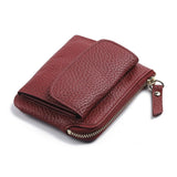 Short Casual Zipper Wallet Soft Leather Purse