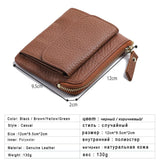 Short Casual Zipper Wallet Soft Leather Purse