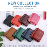 Short Casual Zipper Wallet Soft Leather Purse