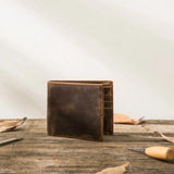Leather Frosted Cowhide Wallet Crazy Horse Leather Short Wallet