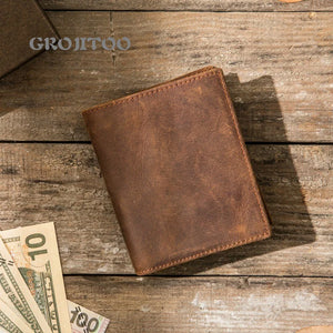 Vintage Leather Wallet Men Women Purse