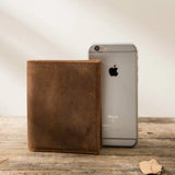 Vintage Leather Wallet Men Women Purse