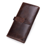 Hot Top Layer Leather Lady's Purse Long Oil Wax Leather Wallet