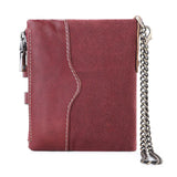 RFID Leather Wallet with Canvas Anti-Theft Design