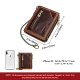 Men's RFID Leather Wallet with Double Zipper