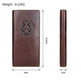 Men's Cowhide Leather Clutch Wallet Multi-card Large Capacity