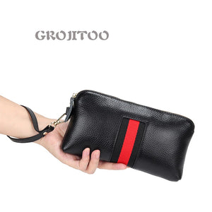 Large Capacity Leather Women's Handbag Wrist Bag Long Wallet