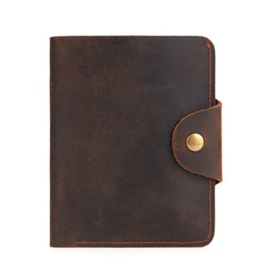 Men's Crazy Horse Cowhide Wallet Oil Wax Leather Bag