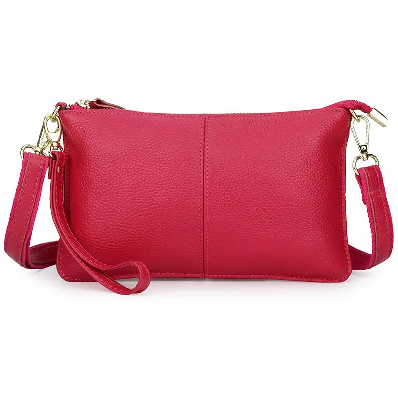 Soft Leather Wallet Head Cowhide Women's Straddle Bag