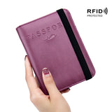 RFID Leather Passport Bag for Men