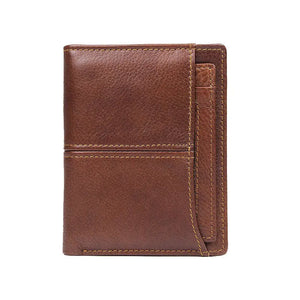 RFID Oil Wax Cowhide Leather Men Wallet Anti scanning leather wallet