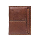 RFID Oil Wax Cowhide Leather Men Wallet Anti scanning leather wallet