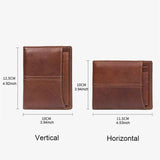 RFID Oil Wax Cowhide Leather Men Wallet Anti scanning leather wallet