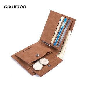 RFID PU Leather Change Bag Men Wallet Version Men's Short Wallet Pu Wallet Purse