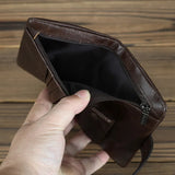 Men's Soft Leather Wallet with Oil Wax Finish