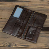 Men's Soft Leather Wallet with Oil Wax Finish