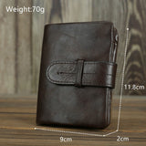 Men's Soft Leather Wallet with Oil Wax Finish