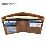 Wax Leather Men's Wallet Multi-Card Short Wallet
