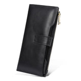RFID Leather Handbag Long Wallet Top Cowhide Card Mobile Phone Bag