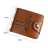 GUBINTU Men Wallet Bifold Faux Leather Pocket Zipper Wallet for Men