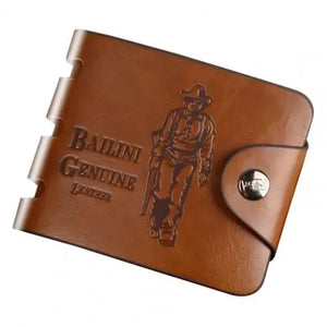 GUBINTU Men Wallet Bifold Faux Leather Pocket Zipper Wallet for Men