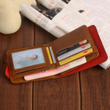 GUBINTU Men Wallet Bifold Faux Leather Pocket Zipper Wallet for Men
