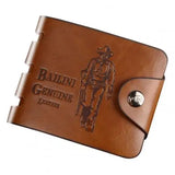 GUBINTU Men Wallet Bifold Faux Leather Pocket Zipper Wallet for Men
