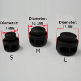Plastic Cord Lock 2-hole Stopper Clips 20pcs/pack