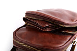 Men's Leather Crossbody Bag Shoulder Chest Messenger Male Bag