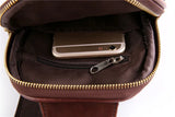 Men's Leather Crossbody Bag Shoulder Chest Messenger Male Bag