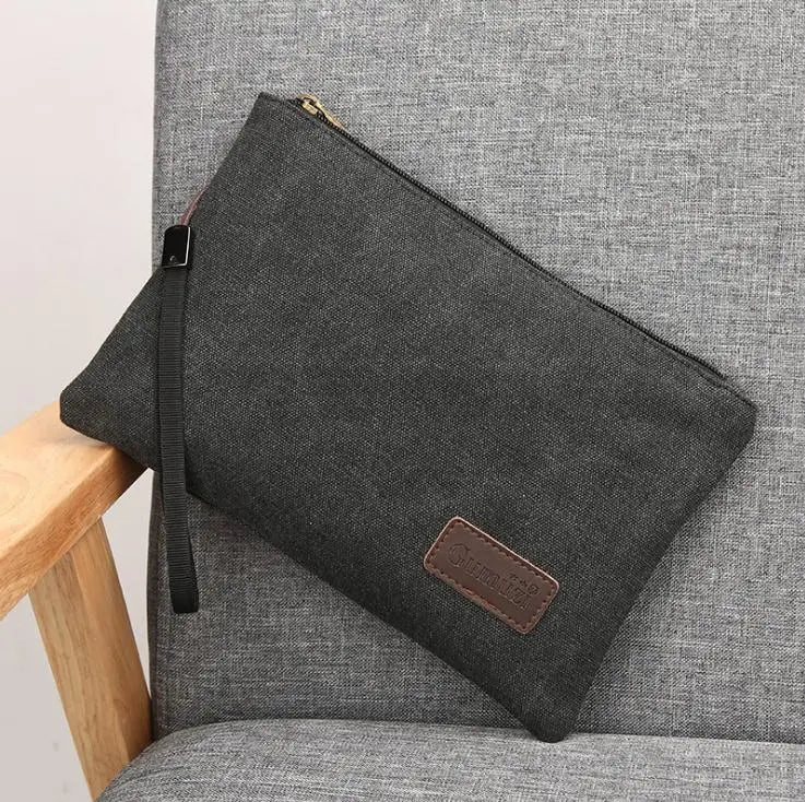 Canvas Men clutch bag Business Wallet Casual Purse Small Travel bags