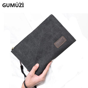 Canvas Men clutch bag Business Wallet Casual Purse Small Travel bags