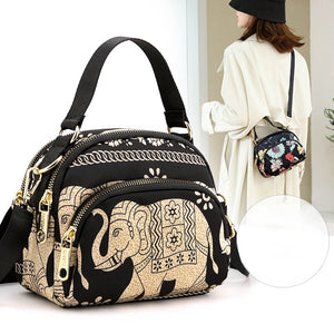 Nylon Cross Body Shoulder Bag Casual Zipper Messenger Bag