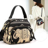 Nylon Cross Body Shoulder Bag Casual Zipper Messenger Bag