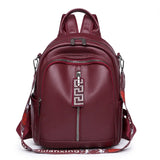 Vintage Leather Backpack Women Shoulder Bag Casual Travel Bagpack