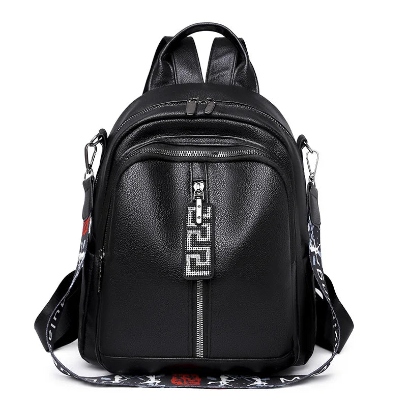 Vintage Leather Backpack Women Shoulder Bag Casual Travel Bagpack