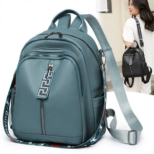 Vintage Leather Backpack Women Shoulder Bag Casual Travel Bagpack