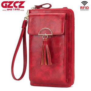 Red Mini Cellphone Bag Crossbody Wallet Long Strap