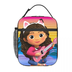 Gabby Cat Anime Dollhouse Insulated Lunch Bag for Work School