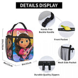 Gabby Cat Anime Dollhouse Insulated Lunch Bag for Work School