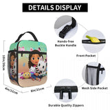 Gabby Cat Dollhouse Reusable Lunch Box Pandy Paws Thermal Cooler Insulated Bag
