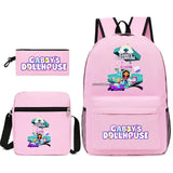 Gabby Dollhouse Backpack - Cartoon Funny Travel Rucksack for Teens