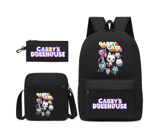 Gabby Dollhouse Backpack - Cartoon Funny Travel Rucksack for Teens