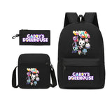Gabby Dollhouse Backpack - Cartoon Funny Travel Rucksack for Teens