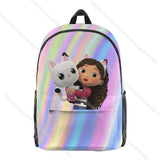 Gabby Dollhouse Cats Backpack Waterproof Kids Boys Girls Teens Mochila