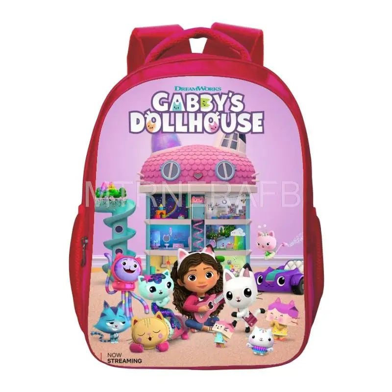 Gabby Dollhouse Cat Backpack Kids Cartoon School Bags 17 inch Birthday Gift