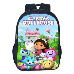 Gabby Dollhouse Cat Backpack Kids Cartoon School Bags 17 inch Birthday Gift